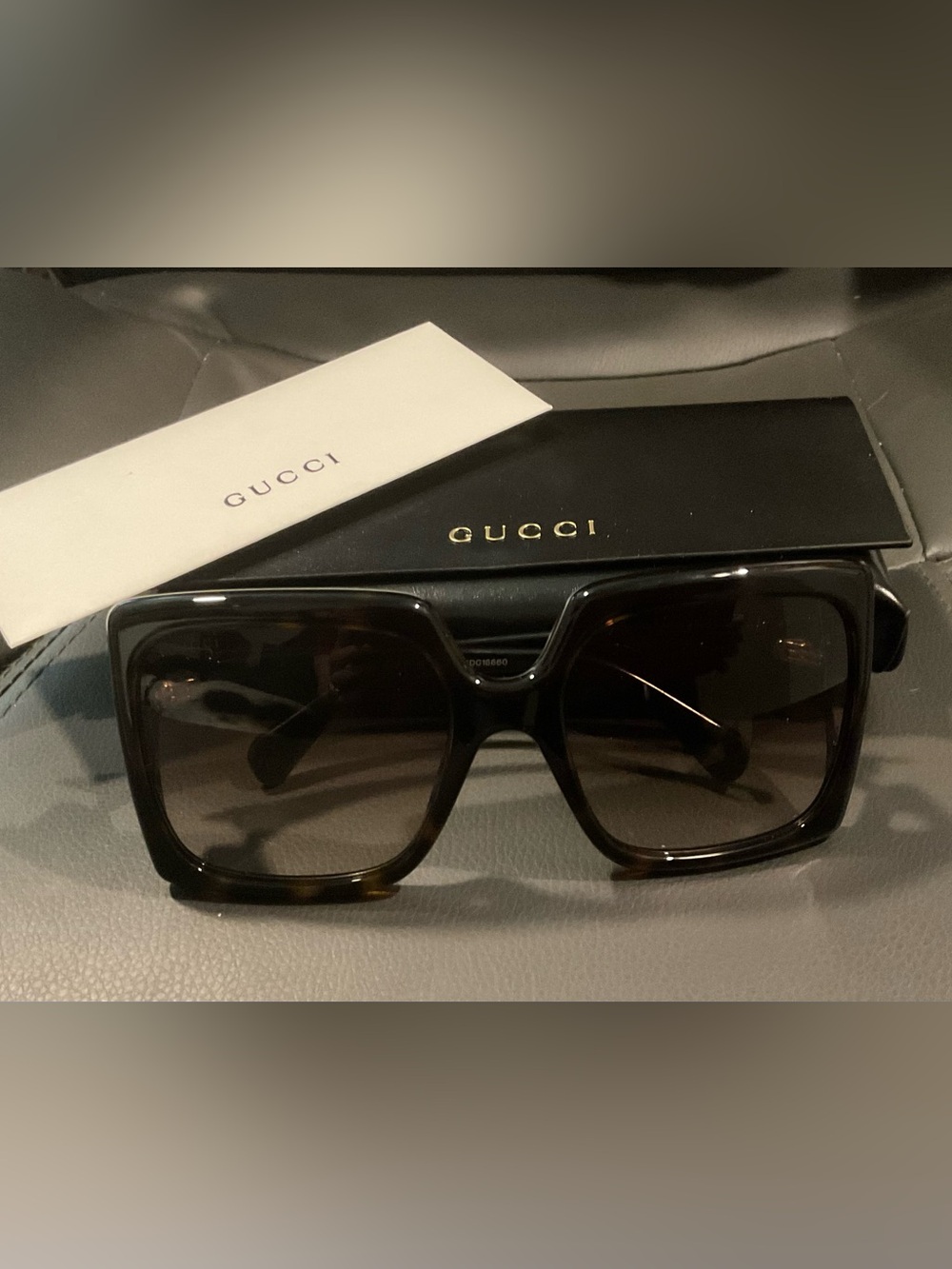 Gucci Men’s Square Frame Sunglasses - Black